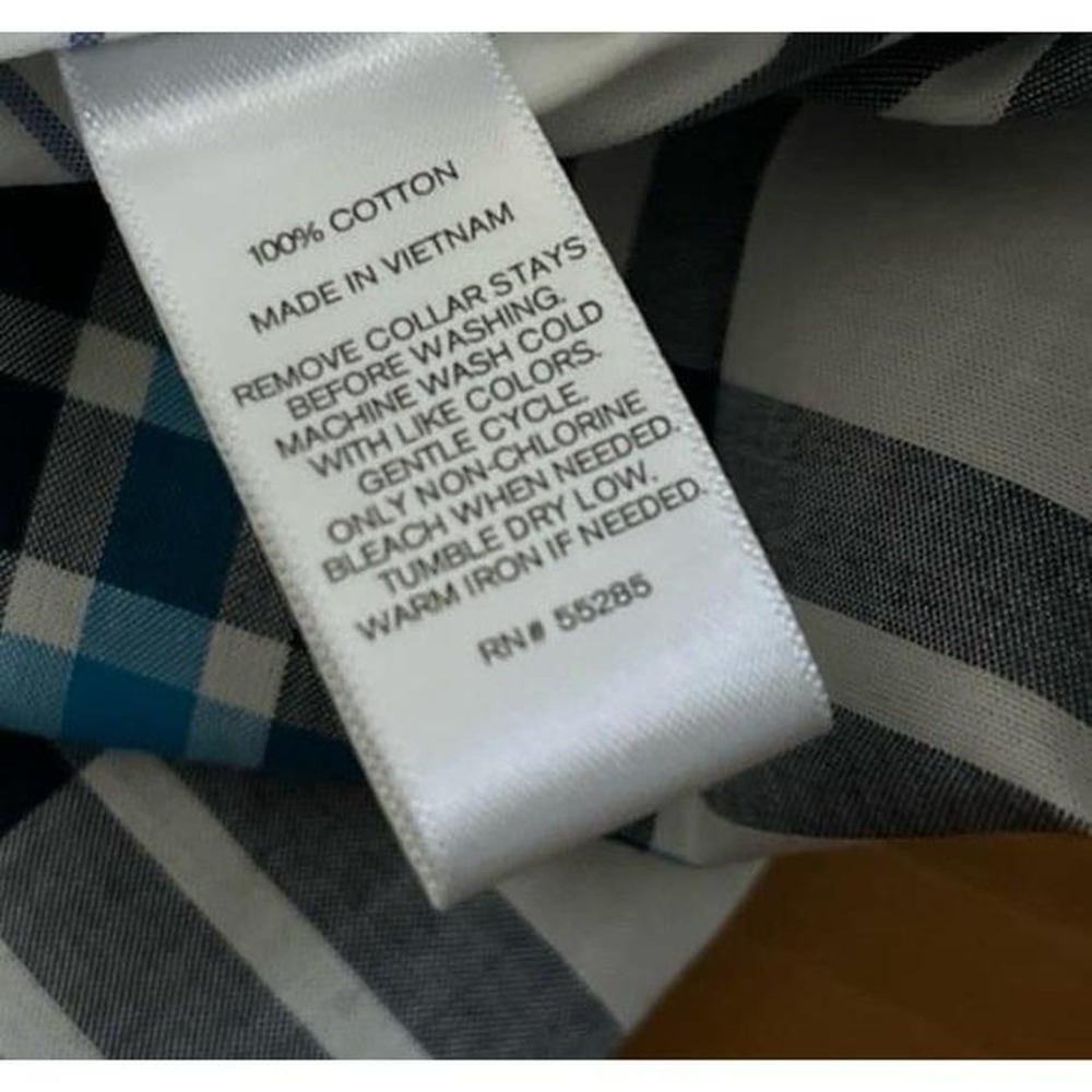 Mens NWT‎ Express Fitted Plaid Casual Button Down Striped Shirt - Picture 6 of 6